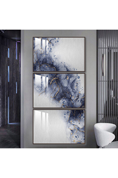 SND ثلاث لوحات جدارية خشبية مع برواز خشبي شامبين و طبقة من الاكريلك الشفاف