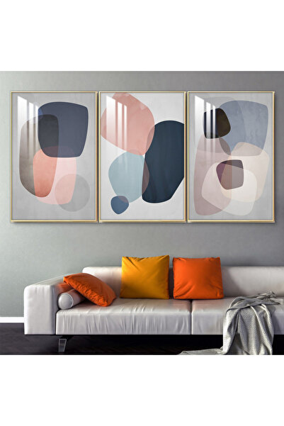 4gdran ثلاث لوحات جدارية خشبية مع برواز خشبي شامبين و طبقة من الاكريلك الشفاف