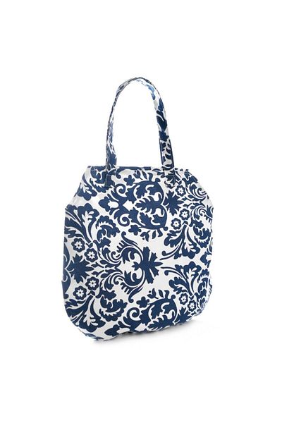 vivo Geanta pentru plaja, cu flori, alb-albastru, BB820, 46 x 47 cm, Vivo BB820-BLUE