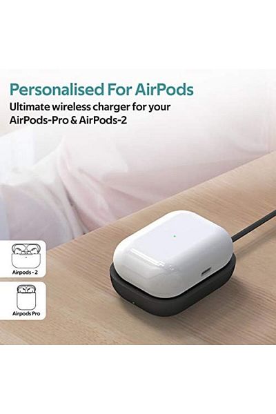 Promate Wireless Charger for AirPods, Powerful 5W Wireless Charging Dock with Anti-Slip Surface Desi