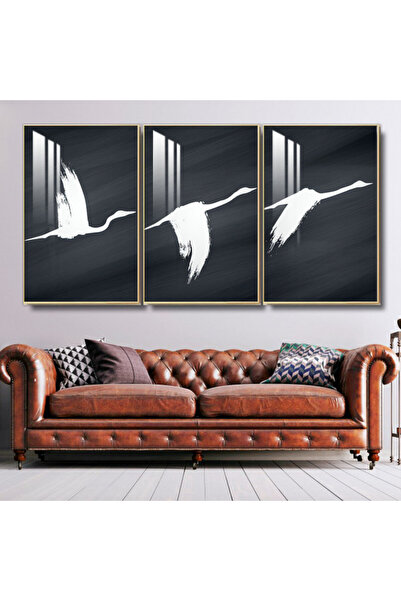 4gdran ثلاث لوحات جدارية خشبية مع برواز خشبي شامبين و طبقة من الاكريلك الشفاف