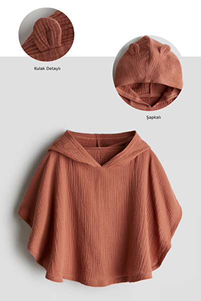 BEBİS العضوية 100٪ القطن 4 طبقة الشاش مقنعين الشاطئ الطفل الطفل المعطف البشكي...