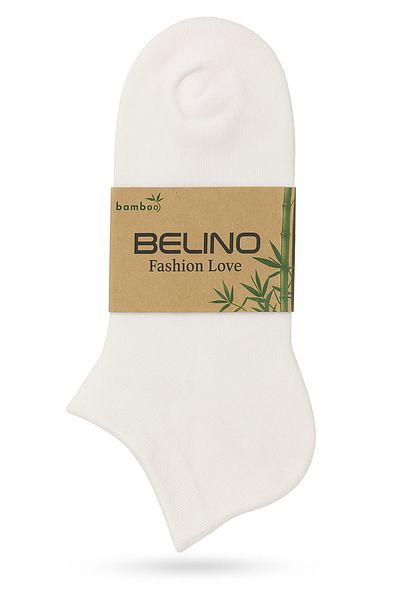 BELİNOPLUS Bamboo Women's 5 Pack Breathable Anti-Sweat White Color Booties Socks