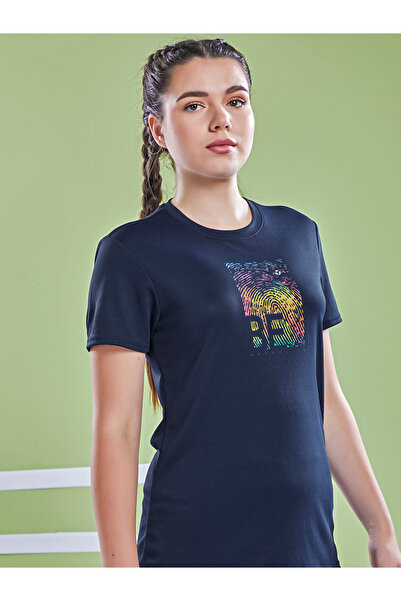 Technosport By Styli Graphic Print Crew Neck Short Sleeve Top