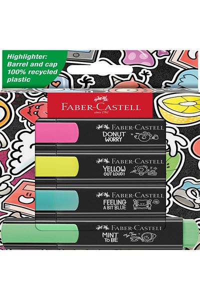 OEM Textmarker Set 4 Graffiti Boxes Faber-castell