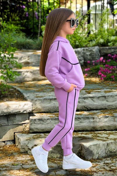 Fox Moda Girl's Hundred Percent Cotton Hooded Double Bottom Top Set