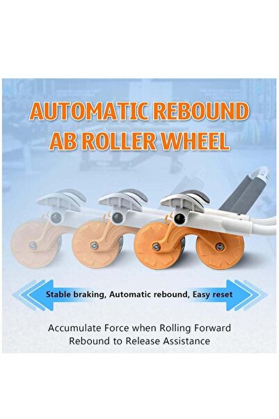 Yelajoy Abdominal Wheel with Automatic Rebound, Double Wheel Design, Elbow Su...