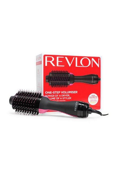 Revlon 1100W Salon One-Step Hair Dryer and Volumizer Black and Pink Length:29 cm