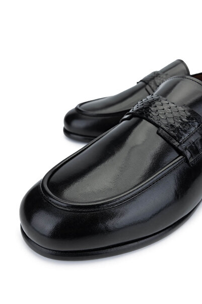 Tamer Tanca Erkek Hakiki Deri Siyah Klasik Ayakkabı