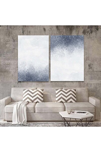 SND لوحة قماشية ثنائية بتصميم مودرن مع برواز خشبي مخفي