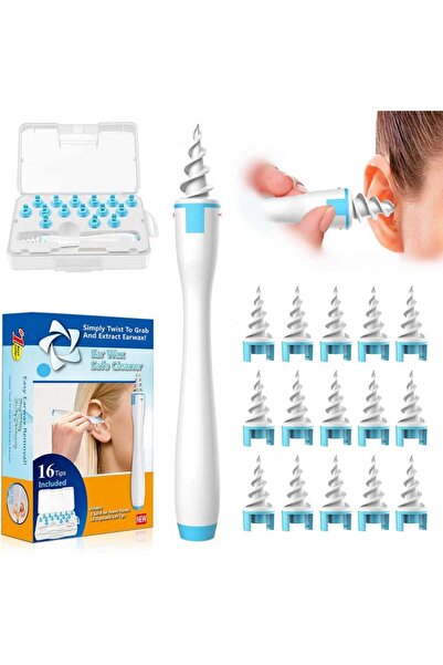 SharpCost dispozitiv de curățare a urechilor, cu 16 vârfuri, silicon/plastic,...