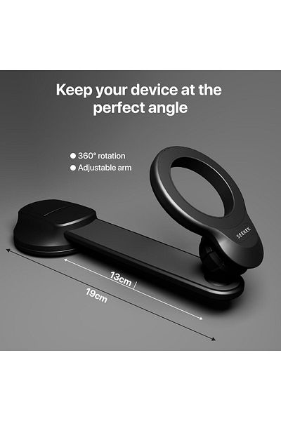 seeken MagPower Car Phone Holder | Compatible with iPhone 16/15/14/13/12, Samsung S25/S23 | Essentia