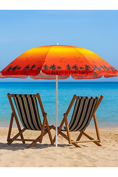 sebura 170 Cm Büyük Boy Deniz Plaj Şemsiyesi Balkon Teras Şemsiyesi Havuz & D...