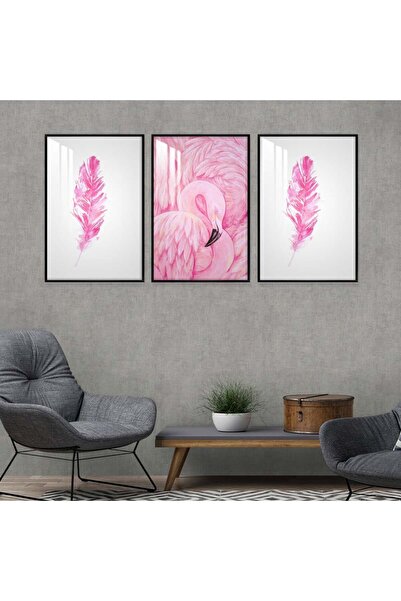 SND ثلاث لوحات جدارية خشبية مع برواز خشبي اسود و طبقة من الاكريلك الشفاف