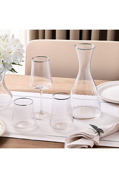 Aryıldız Crystal Platinum 37 Piece Water Set for 12 Persons