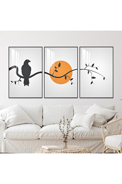 SND ثلاث لوحات جدارية خشبية مع برواز خشبي شامبين و طبقة من الاكريلك الشفاف