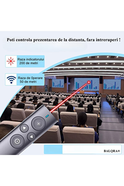 BALQRA Professional wireless laser for presentations BALQRA®, Remote control with integrated pointer, USB disk 64G