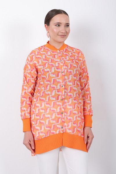 Linvey Comfortable Fit Ribbed Buttoned Patterned Women's Wearable Cap