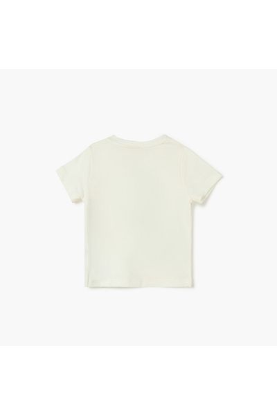 Juniors Printed T-shirt with Short Sleeves