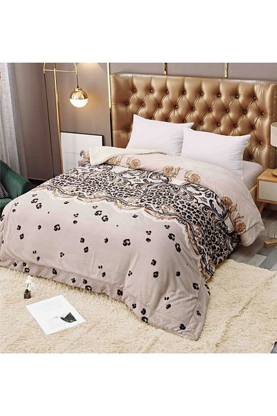 FIONNA.RO Cocolino Patura Cu Blanita - Royal Animal Print