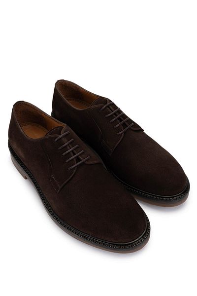 Tamer Tanca Men's Genuine Leather Brown Suede Casual Shoes