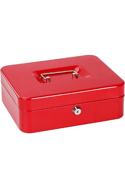 rexa Cash Box with Money Tray,Lock Box 30 x 24 x 9cm