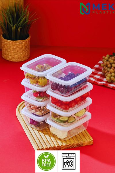 Mek life Pack of 8 380ml Breakfast Storage Container