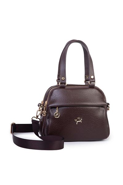Nas Bag Geantă de umăr și crossbody cu mai multe compartimente pentru femei (25x20 cm) maro Victoria