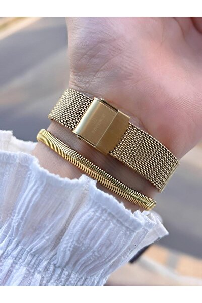 Essence Steel Case and Cord 2 Years Warranty 3 Atm Water Resistant Women's Wristwatch + Bracelet Esm120