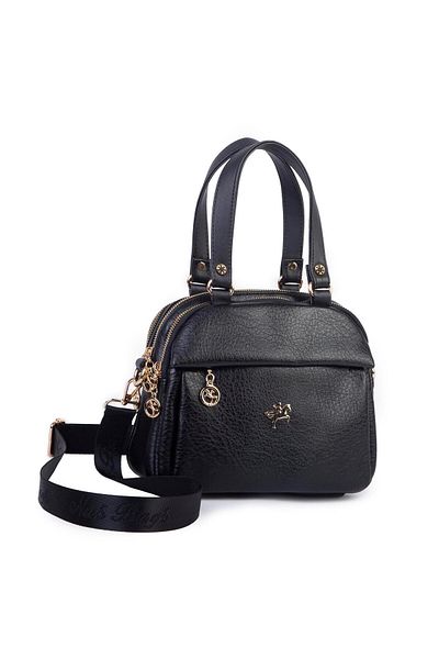 Nas Bag Geantă de umăr și crossbody cu mai multe compartimente pentru femei (25x20 cm) Black Victoria