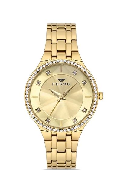 FERRO Yellow Steel Cord Women's Wristwatch Fl21467A-B4