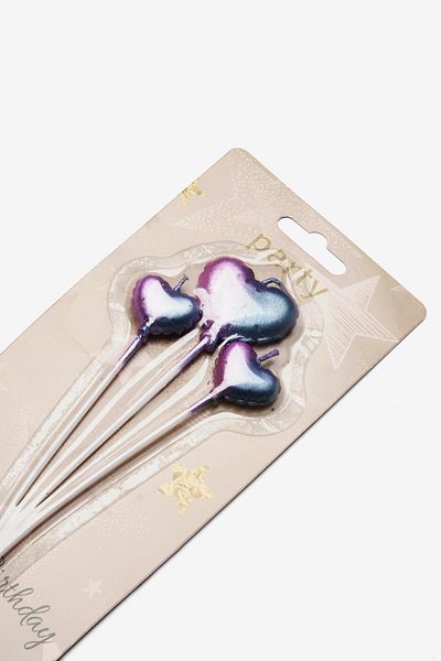 Le Mabelle Lilac 3-Piece Heart Candle