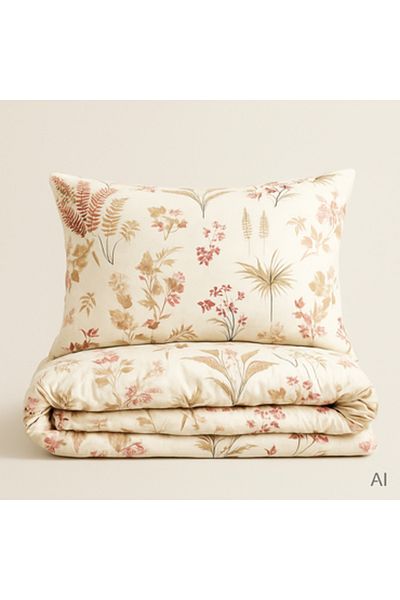 Pazar Home Bedding Bazaar Home Otranto Printed Cotton 6 Piece King Size Bedspread with Stitched Filling