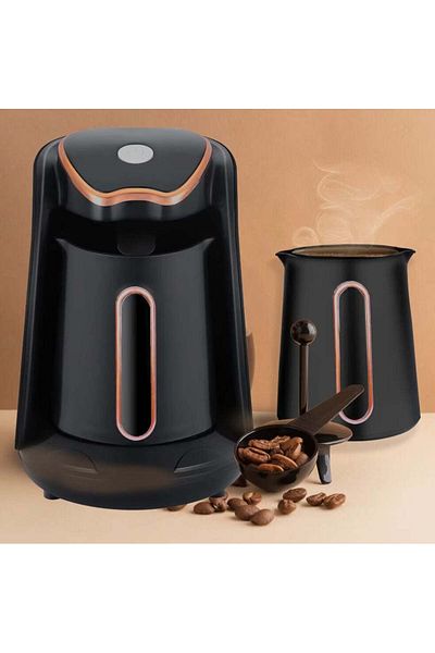 divendi-ro Electric Mug for Coffee or Tea, R103, 600W, 300ml, Black with gold inserts