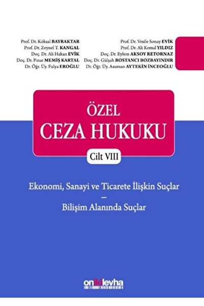 On İki Levha Yayıncılık Özel Ceza Hukuku Cilt - 8 (Ciltli)