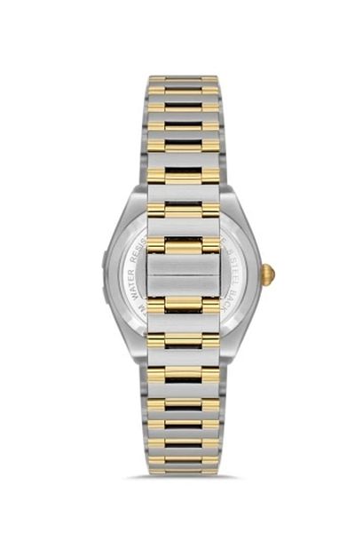 FERRO Silver and Yellow Steel Cord Women's Wristwatch Fl21472A-D6