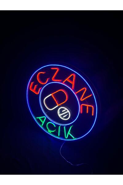 vinyuup Eczane Açık Neon Led Yazı Tabelası