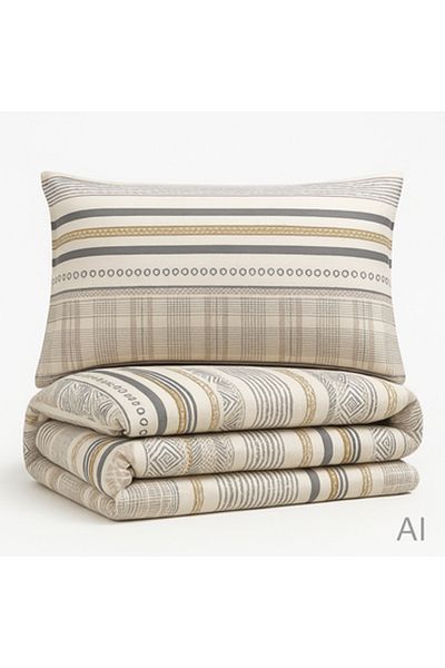 Pazar Home Bedding Bazaar Home Otranto Printed Cotton 6 Piece King Size Bedspread with Stitched Filling