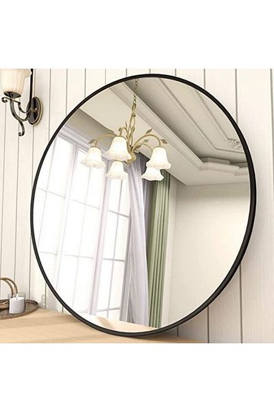 DEC13 100*100 cm round mirrors with black frame