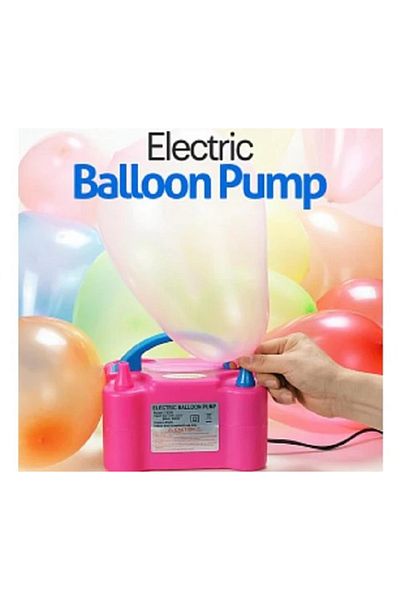 rexa Portable Dual Nozzle Rose Red Electric Balloon Blower Pump/Electric Balloon Inflator For Decoration