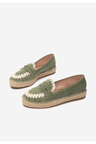 B T Shoes Women's Charla green espadrilles