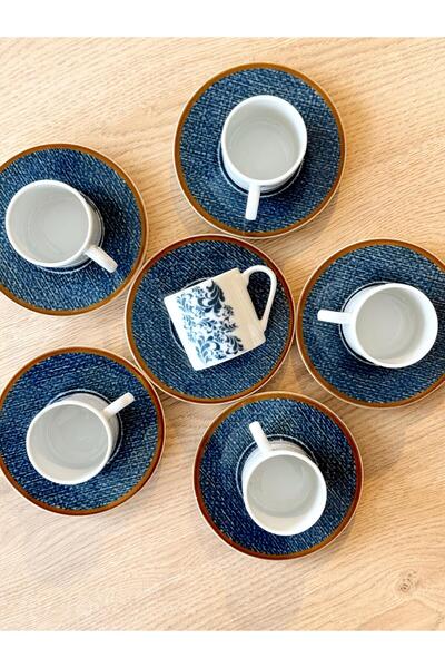 Porland Liny 6 Kişilik 12 Parça Kahve Fincanı Takımı 90cc 04PPO000637