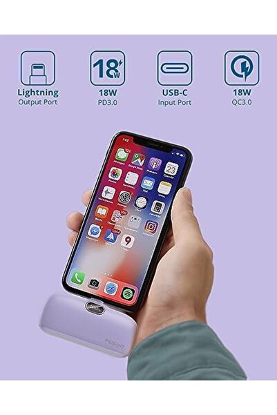 Generic PEGANT 5000mAh Mini Power Bank with 18W PD3.0 Fast Charging, Compact and Portable Charger Small Exte