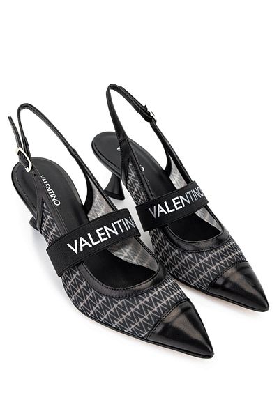 Mario Valentino Women's Leather & Textile Black High Heels