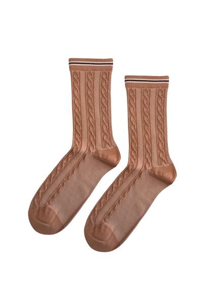 Katia&Bony Women's Chain Detailed Socks Brown