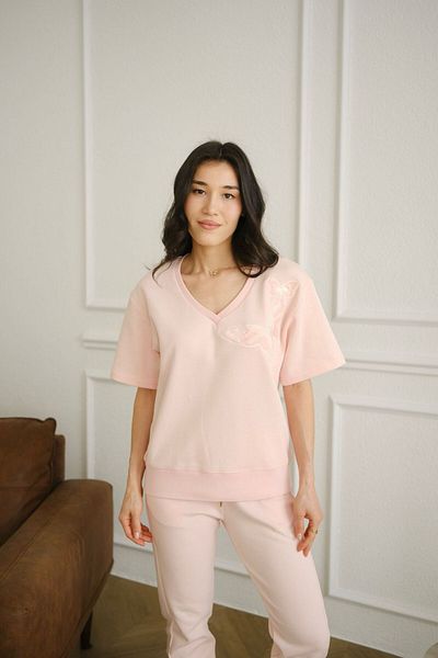 by shirts collection αθλητική φόρμα σετ πούδρα ροζ