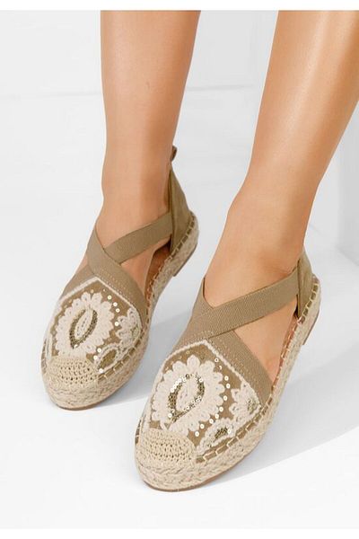 B T Shoes Women's Sebryna khaki espadrilles