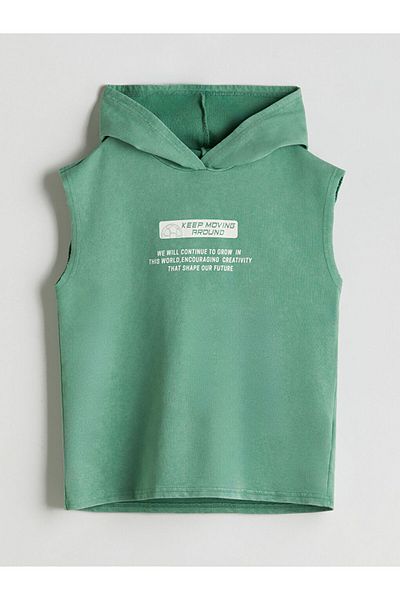 LC Waikiki Green Hooded Boy's Undershirt