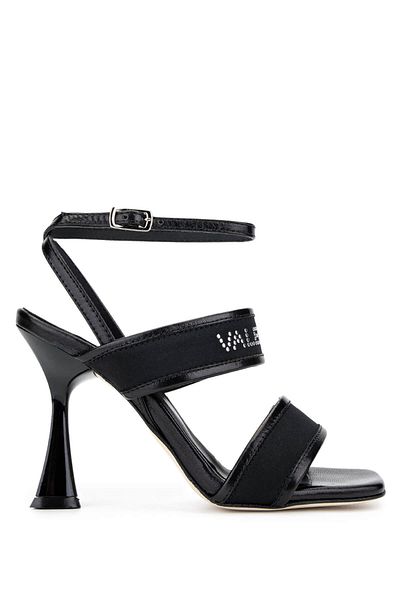 Mario Valentino Women's Leather & Textile Black High Heels
