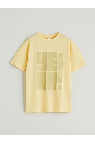LC Waikiki Sari Crew Neck Boy's T-Shirt